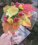 Осінній обруч з листям осенний ободок осенний веночек осінній вінок для фотосесії фотосессии Осінній обідок, фото 3