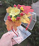 Осінній обруч з листям осенний ободок осенний веночек осінній вінок для фотосесії фотосессии Осінній обідок, фото 5