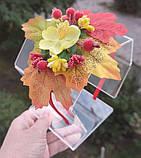 Осінній обруч з листям осенний ободок осенний веночек осінній вінок для фотосесії фотосессии Осінній обідок, фото 4