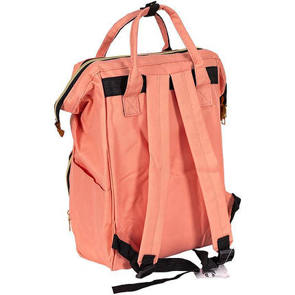 Сумка-рюкзак для мам та тап MOM'S BAG персикова KNZ, фото 3