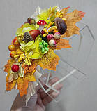 Пов'язка дитяча осіння безшовна повязка пов'язочка повязочка осення осінні карнавальні костюми пов'язка з лист, фото 4