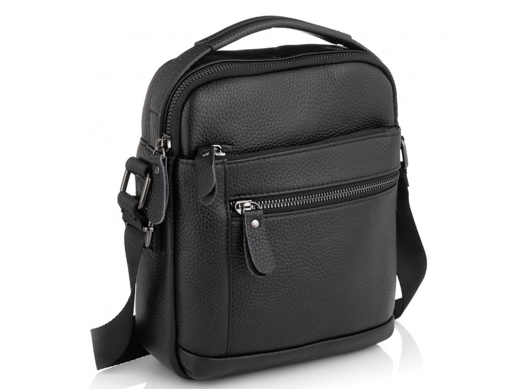 Чоловіча сумка-месенджер через плече з натуральної шкіри, фото 1