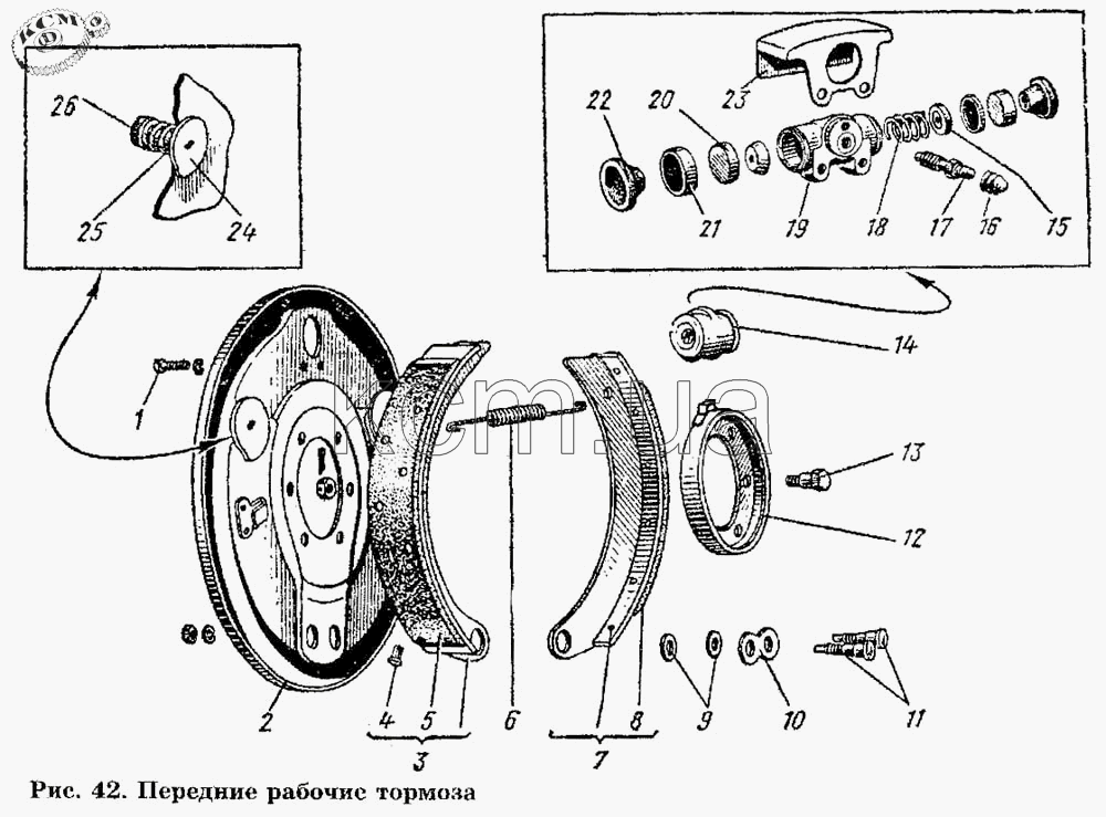 Передні робочі гальма ГАЗ-53 (53-3501011)