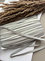 Резинка білизняна хвиля 10 мм, Сіра світла