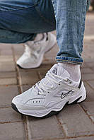 Мужские легкие стильные качественные демисезонные кроссовки белые Nike M2K Tekno Essential White Black, текно
