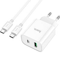 МЗП Type C to Type C PD20W+QC3.0 C80A Plus Hoco white