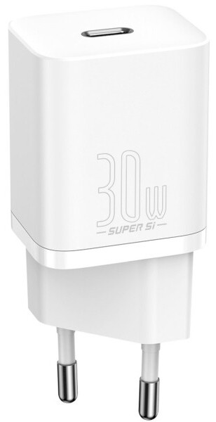 МЗП блочок Baseus Super Silicone PD 30W Type-C White (CCSUP-J02)