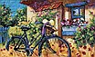 Набір для вишивання за нанесеною на канву схемою "Bicycle". AIDA 14CT printed 29*21 см, фото 10