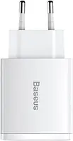 МЗП блочок 30W 2USB-A/USB-C Compact Quick Charger (CCXJ-E02) white Baseus