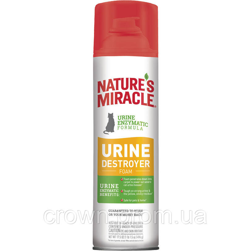 Аэрозоль-пена для устранения запаха мочи кошек 8in1 Natures Miracle Urine Destroyer 518 мл (142832-12) - фото 1 - id-p1984638945