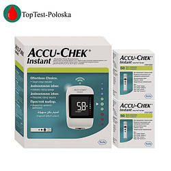 Глюкометр Акку Чек Інстант (Accu Chek Instant) + 100 тест-смужок Аку Чек Інстант