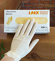 Рукавички латексні опудрені 100 шт. Unex medical products