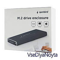 Карман внешний для SSD M.2 SATA GEMBIRD EE2280-U3C-01, USB3.0, чёрный