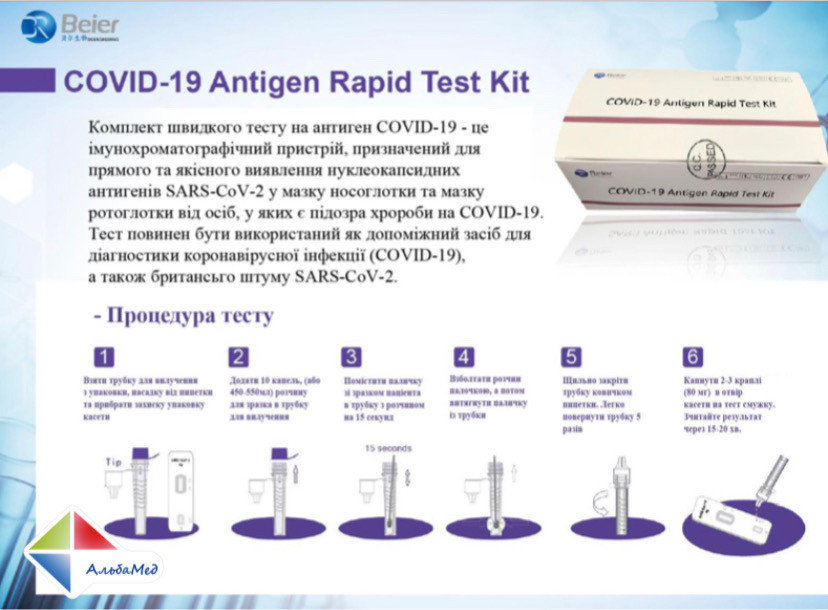 Комплект швидкого тесту на антиген COVID-19