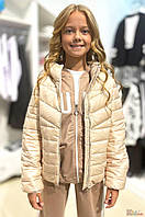 Куртка бежевого цвета для девочки (134 см.) Cvetkov