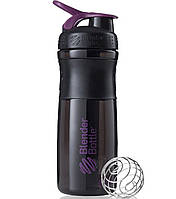 Шейкер спортивний (пляшка) BlenderBottle SportMixer Flip 28oz/820ml Black/Plum "Lv"