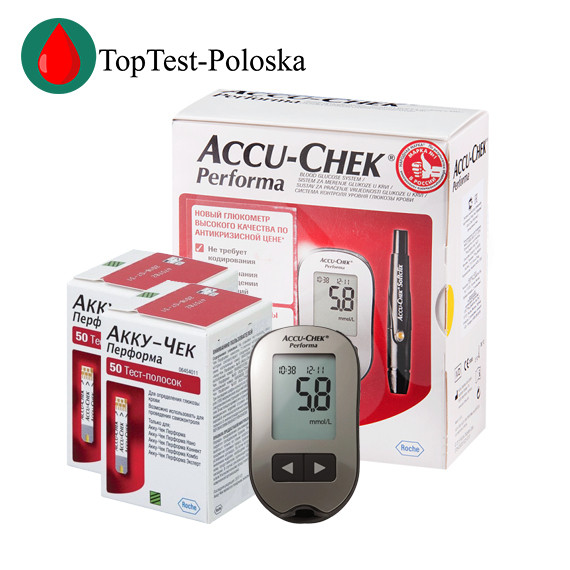 Глюкометр «Аку Чек Перформа» Accu Chek Performa + 100 тест-смужок