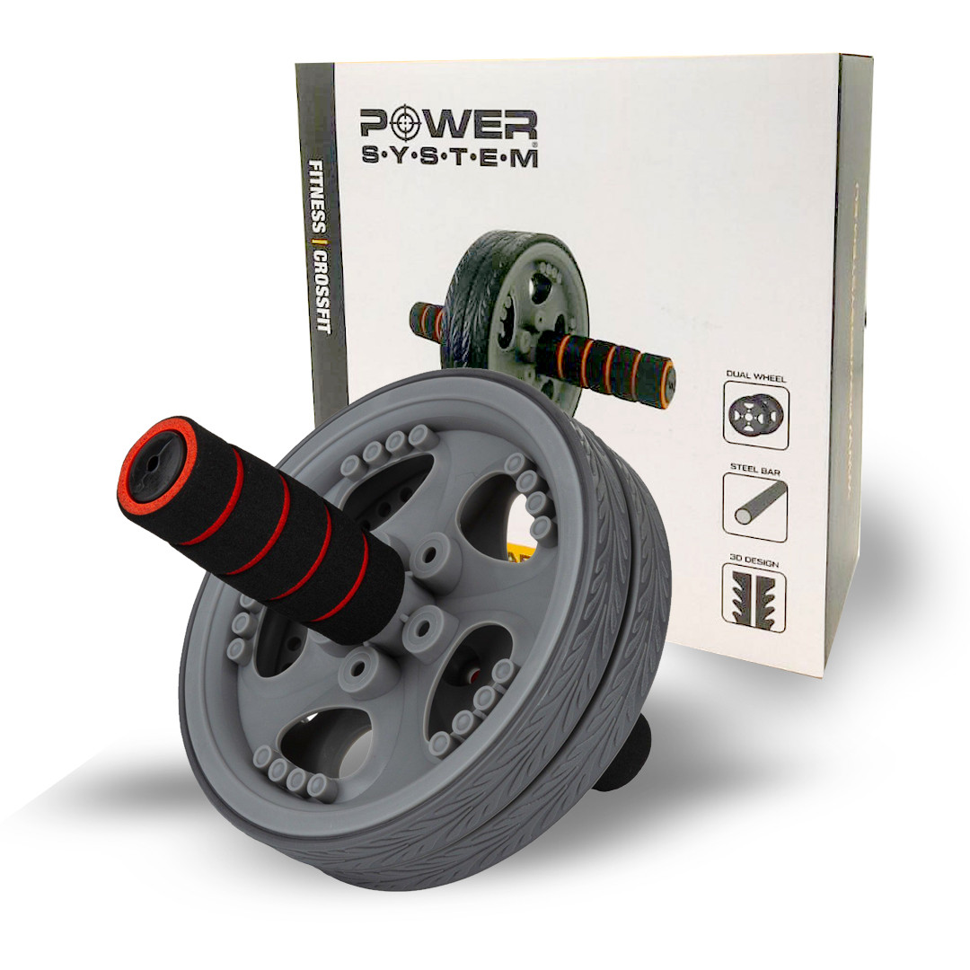 Колесо для преса Power System PS-4042 Dual-Core Ab Wheel Grey/Black "Lv" - фото 3 - id-p1856240975