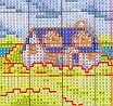 Набір для вишивання за нанесеною на канву схемою "Highland hut". AIDA 14CT printed 21*29 см, фото 5