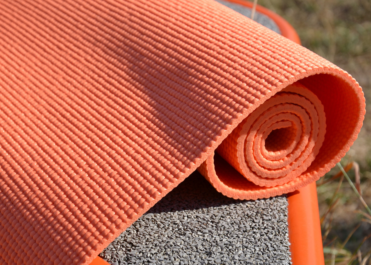 Orange yoga store mat