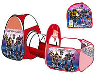 УЦІНКА! Дитячий ігровий намет з тунелем та манежем Трансформери 280х92х120 см у сумці (96965 TF)
