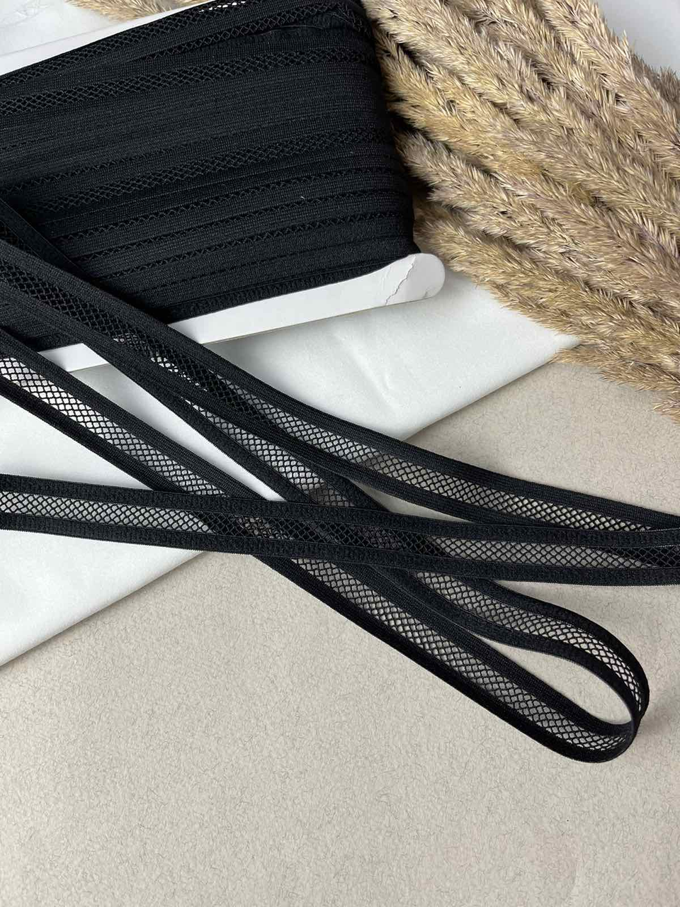 Резинка сітка білизняна, 20 мм, Чорна, фото 1