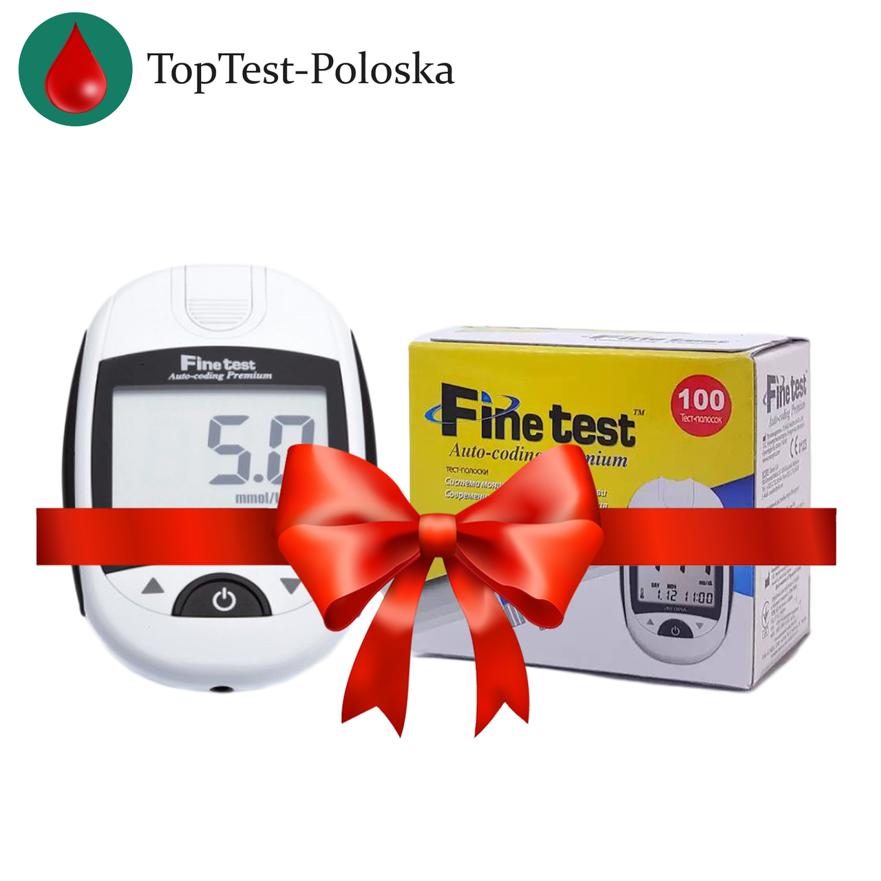 Глюкометр Finetest Premium (Файнтест Преміум) + 100 тест смужок