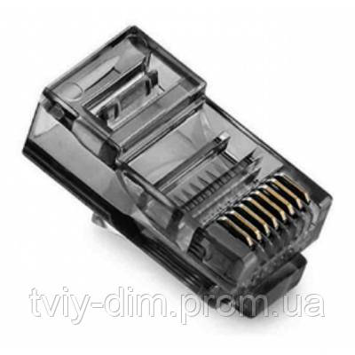 Конектор RJ45 cat.5e UTP 8P8C Black 100 шт Merlion (05356) (код 1128521)