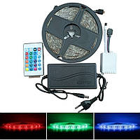 Світлодіодна стрічка SMD 5050 Strip Light RGB Original (54 LED/m) 5 м на силіконі різнокольорова (повний комплект)