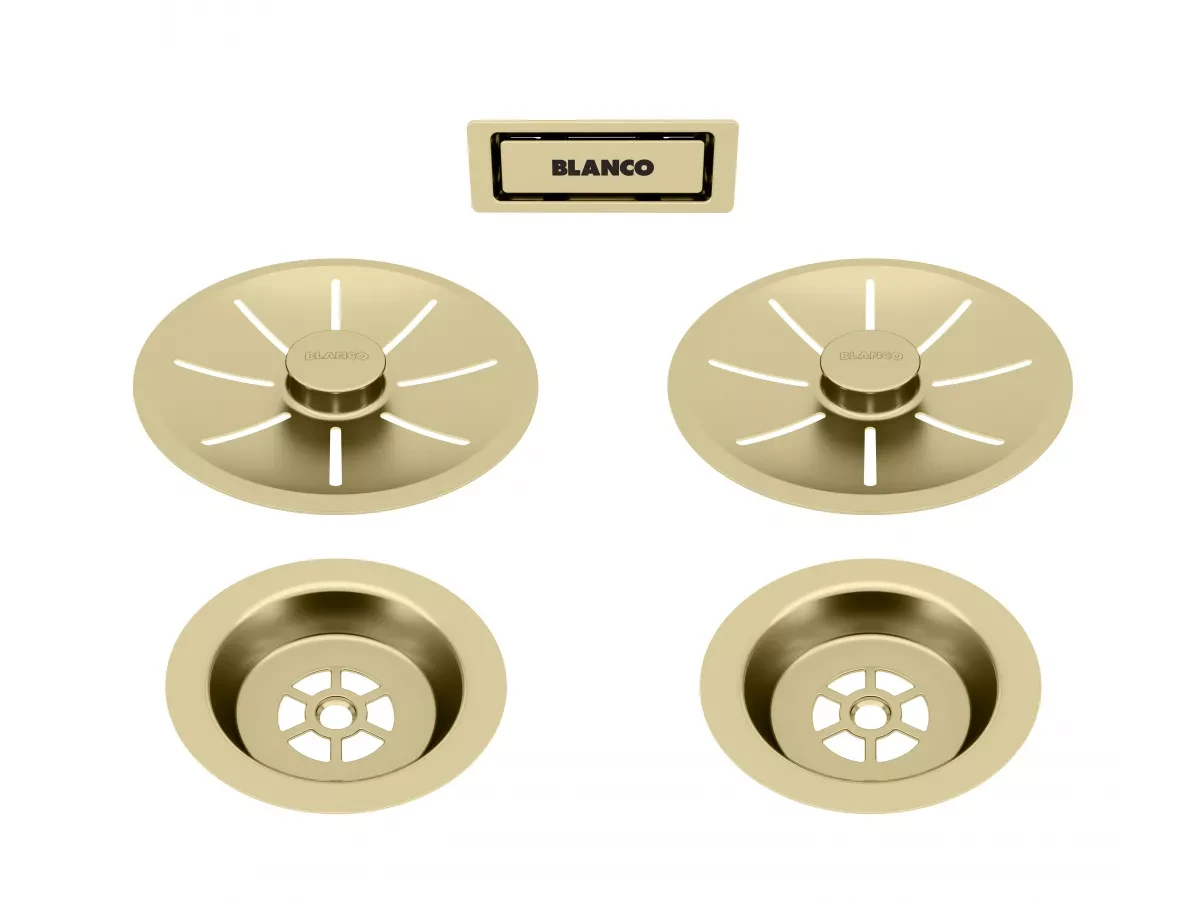 Декоративна універсальна накладка на подвійну мийку  Blanco In Fino® 203476 золото сатинове