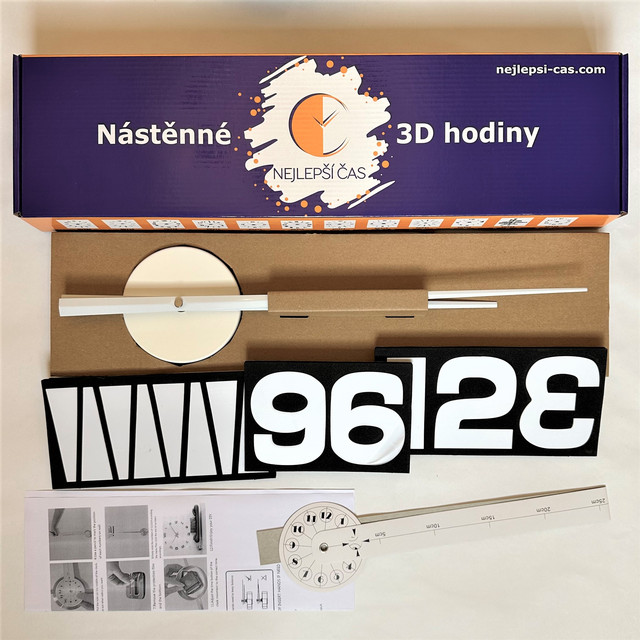 Настінний годинник 3D Арабські2 дуже великий білий комплектація