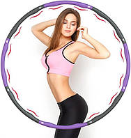 Aiweite - HulaHoop, обруч для взрослых и детей для похудения и массажа, 8 частей, для фитнеса, (Фиолетовый)