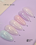 База з блискітками шиммером опала блакитна для нігтів Opal base Global Fashion 8 ml №1, фото 2