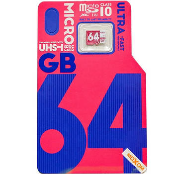 Картка пам'яті MOXOM micro SD 64 GB (10cl) DK064