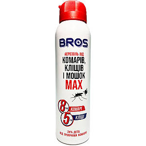 Аерозоль від комарів і кліщів Bros МАХ захист до 8 годин (Польща), 90 мл