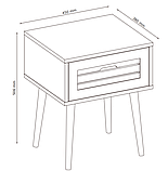 Тумба приліжкова Бамбук та МДФ біла, buuba, фото 3