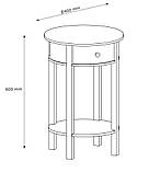 Тумба приліжкова кругла біла, buuba, фото 2