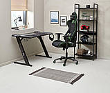 Стіл ігровий, геймерський - комп'ютерний з різнокольоровою LED-підсвіткою та тримачами для чашки й навушників buuba, фото 9