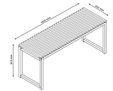 Банкетка Масив сосни та сталь чорна.buuba, фото 4