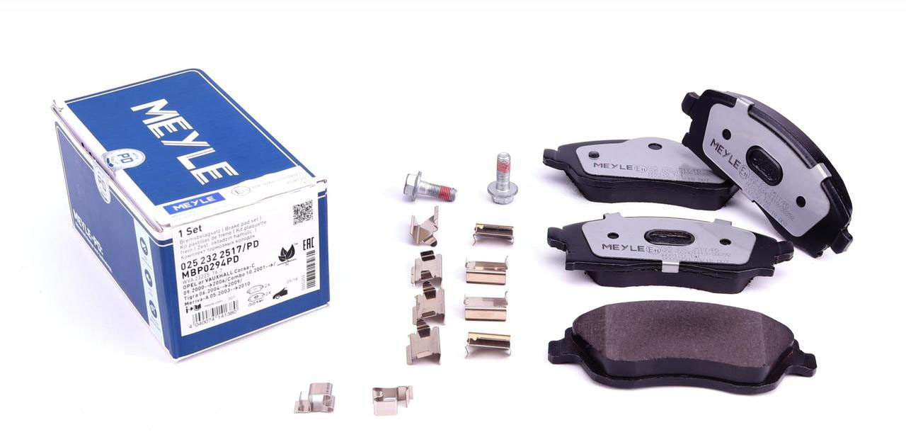 Meyle 025 232 2517/PD Колодки гальмівні передні Vauxhall Corsa Mk II, Corsavan Mk II, Combo Mk II, Meriva A, Tigra Twintop