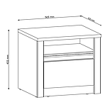 Тумба приліжкова з 1 шухлядою колір дикий дуб buuba, фото 3