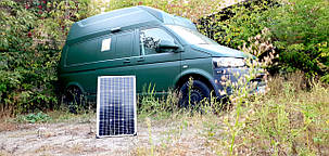 Сонячна зарядка 12V 50Вт панель батарея портативна солнечная портативная монокристалическая для зарядки автомобильных аккумуляторо, фото 2