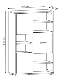 Стелаж з 3 дверми колір білий/бетон buuba, фото 4