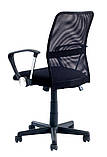 Крісло офісне комп'ютерне чорне, Штучна шкіра та сітка, buuba, фото 3