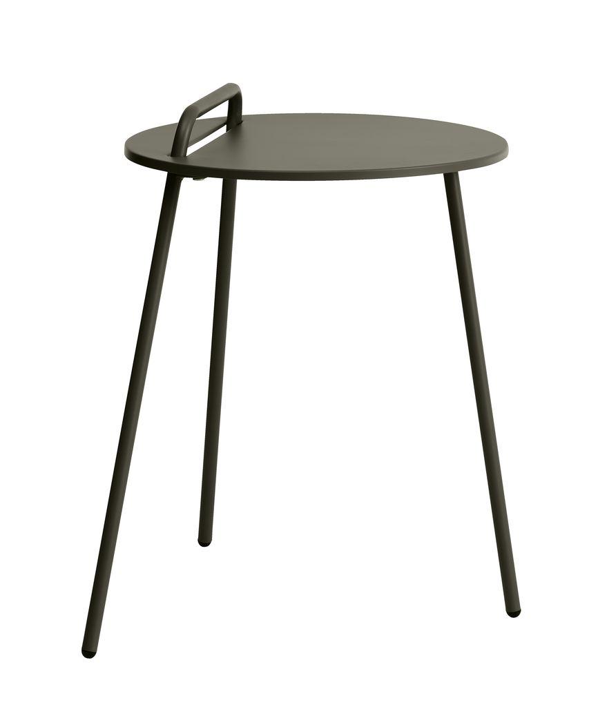 Столик круглий діаметр 40см оливково-зелений стальний buuba, фото 1