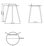 Столик круглий діаметр 40см оливково-зелений стальний buuba, фото 5