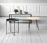 Столик круглий діаметр 55см дуб/чорний  buuba, фото 2