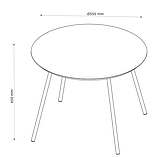 Столик круглий діаметр 55см дуб/чорний  buuba, фото 4