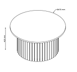 Столик кавовий круглий діаметр 67см, колір дуб  buuba, фото 4