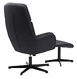 Крісло тканеве зі стільчиком темно-сірий buuba, фото 6